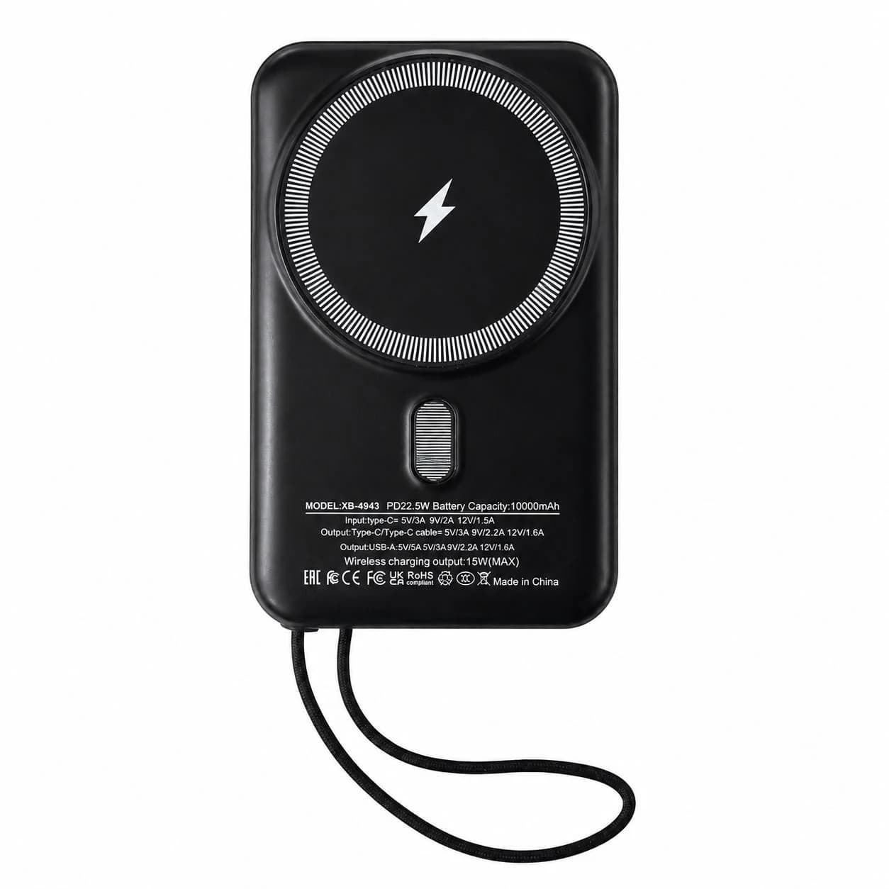 XBYTE Magnetische Powerbank 10000mAh – 22.5W Schnelles Laden & 15W Wireless MagSafe 2
