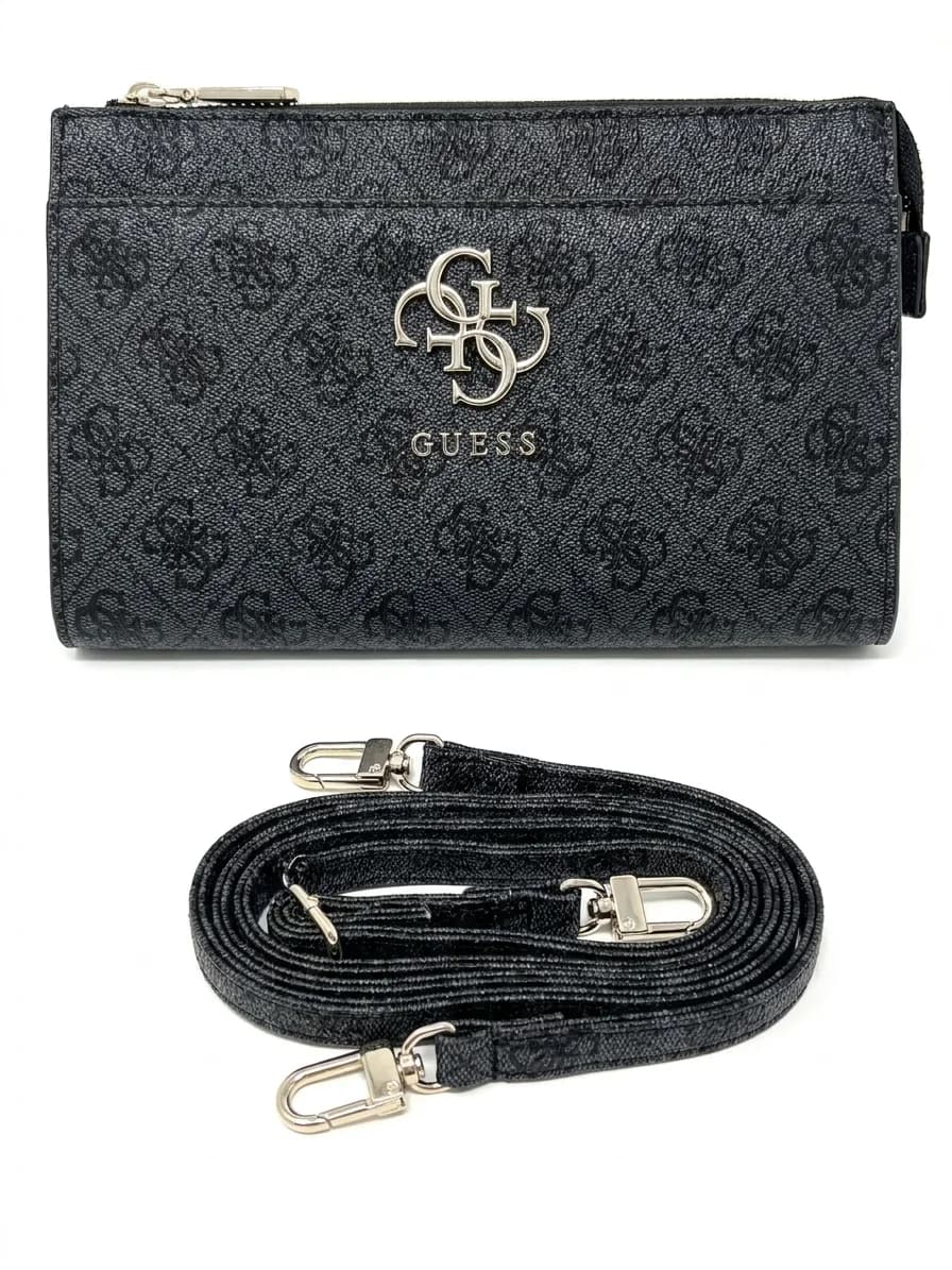 Guess 4G Metal Logo Universal-Handytasche mit Crossbody-Gurt