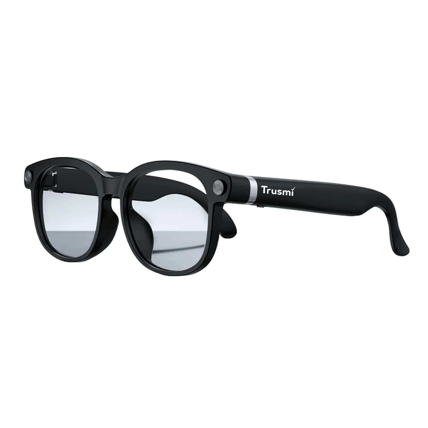 TRUSMI AG01-01 Intelligente Brille mit photochromen Gläsern (einschließlich 2 Schallführungsrohren), Schwarz