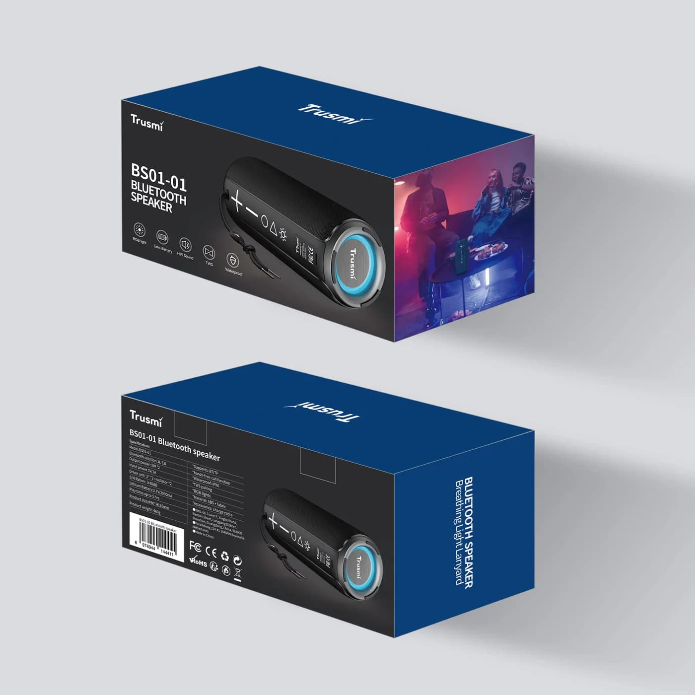 TRUSMI BS01-01 Portable Bluetooth Speaker 2