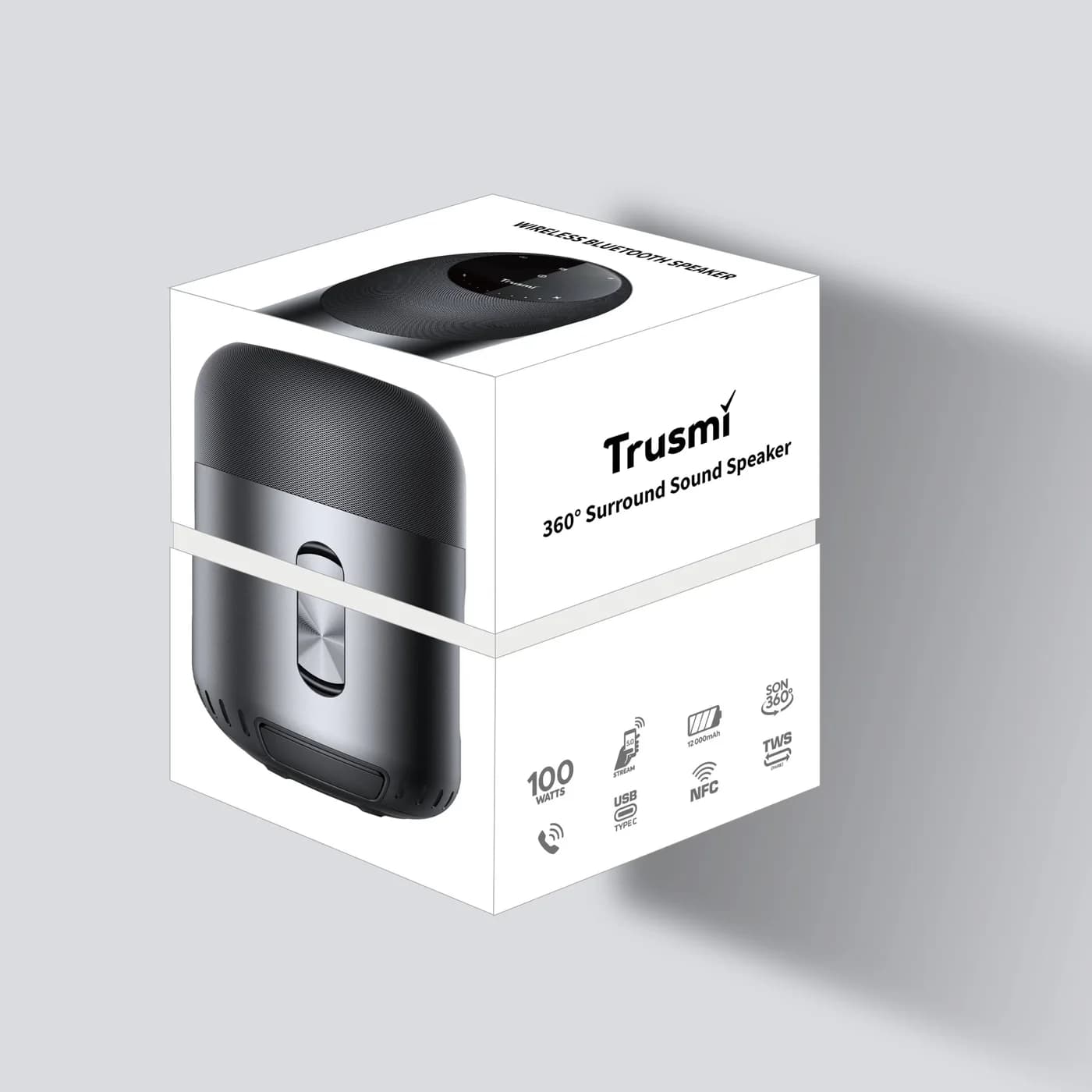 TRUSMI BS02-01 360° 100W Surround Sound Portable Bluetooth Speaker 5