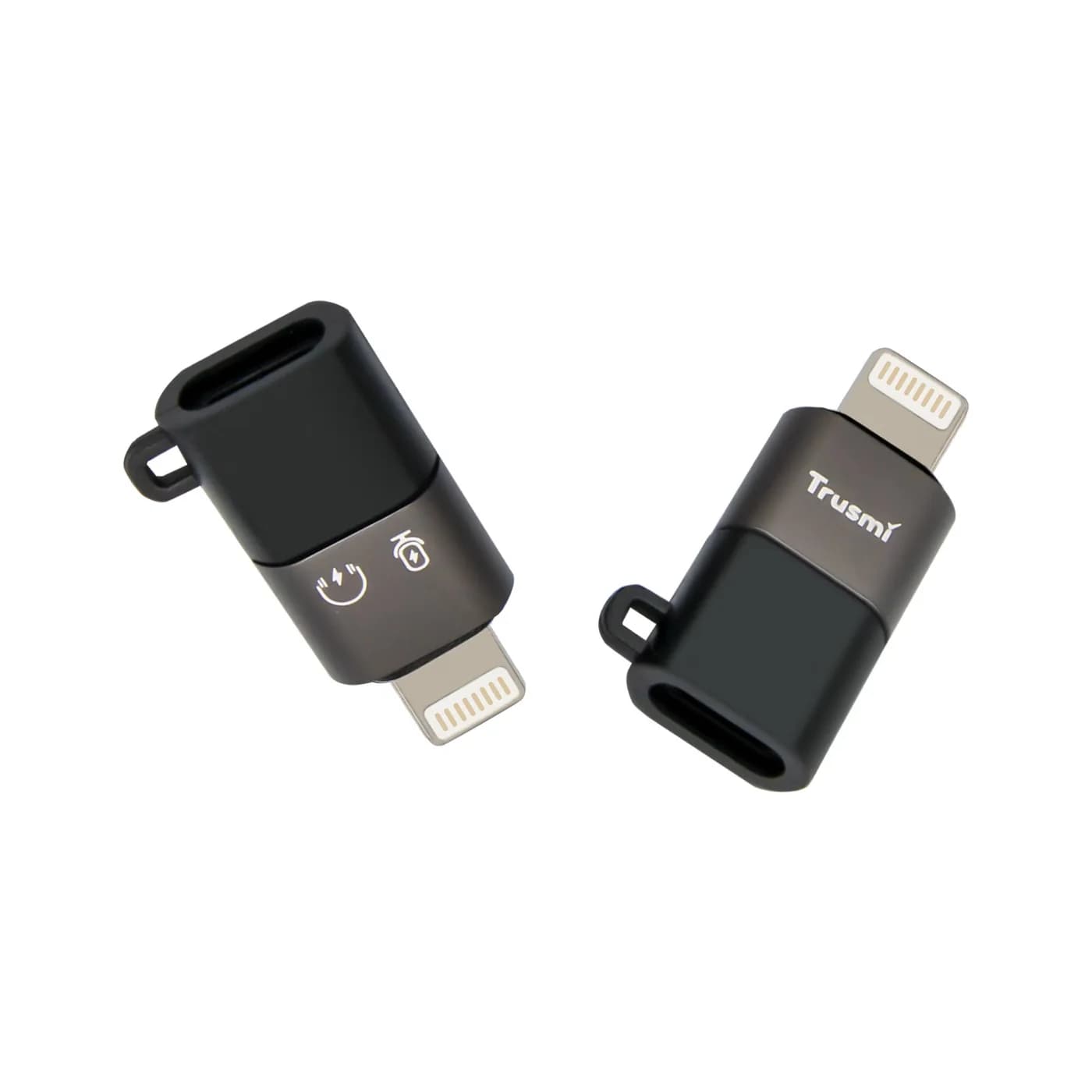 TRUSMI CA01-01 iP-Stecker auf Typ-C-Buchse Audio-Ladeadapter Grau 2
