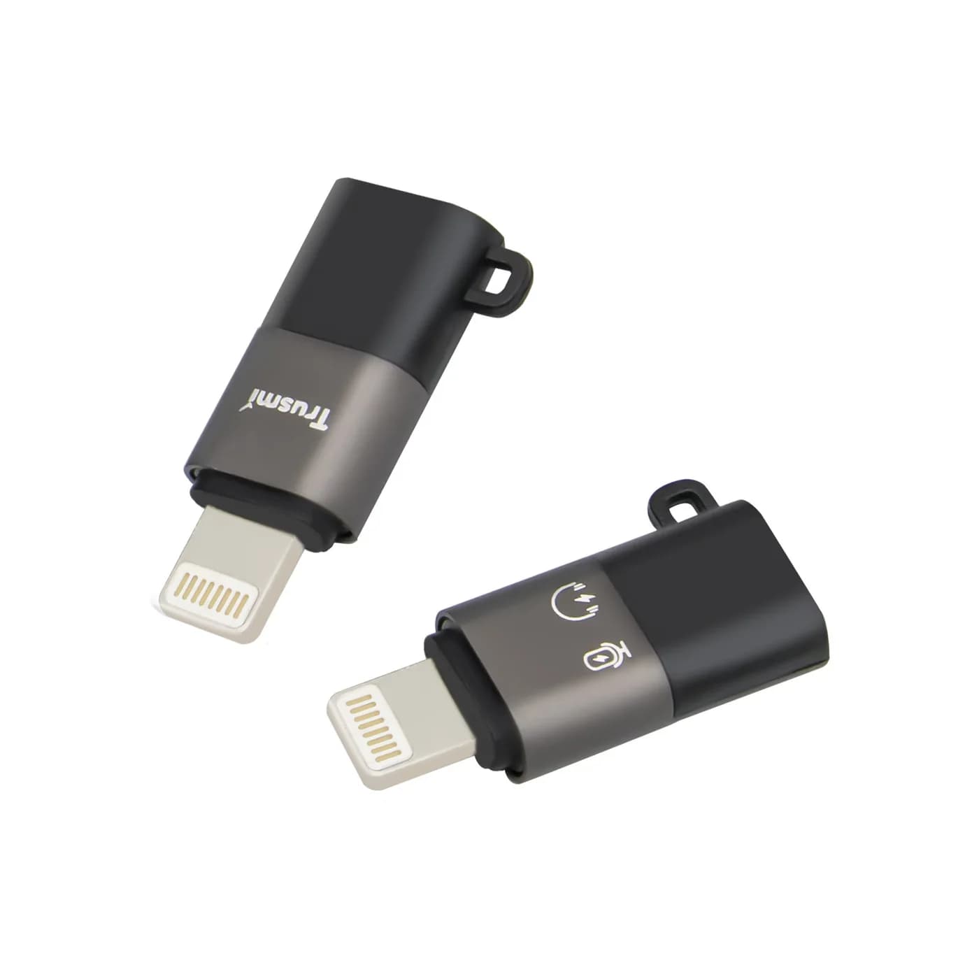 TRUSMI CA01-01 iP-Stecker auf Typ-C-Buchse Audio-Ladeadapter Grau 4