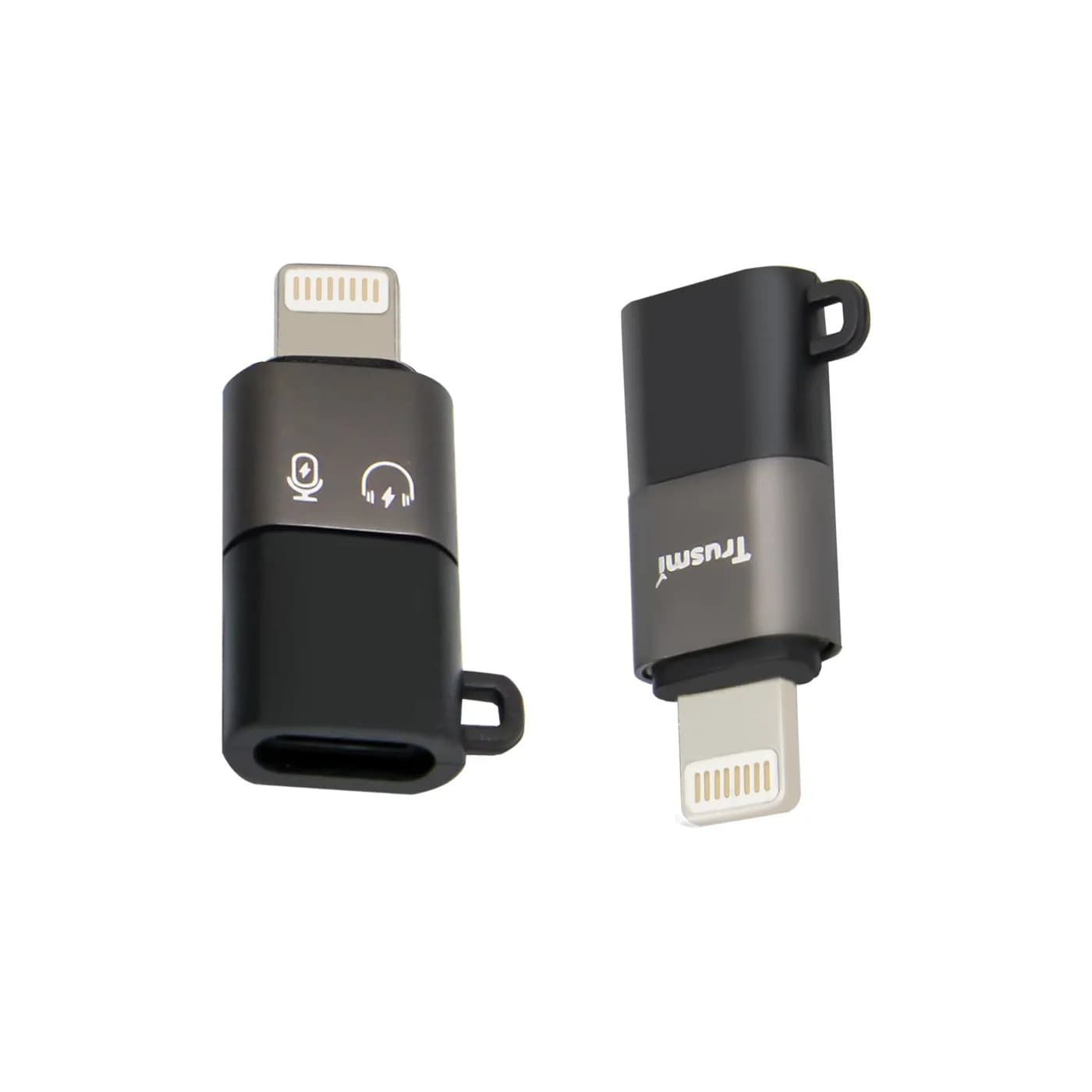 TRUSMI CA01-01 iP-Stecker auf Typ-C-Buchse Audio-Ladeadapter Grau 5
