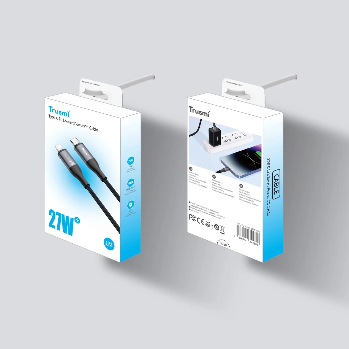 TRUSMI CA12-03 27 W CL Smart Power Off-Kabel aus Aluminiumlegierung 5