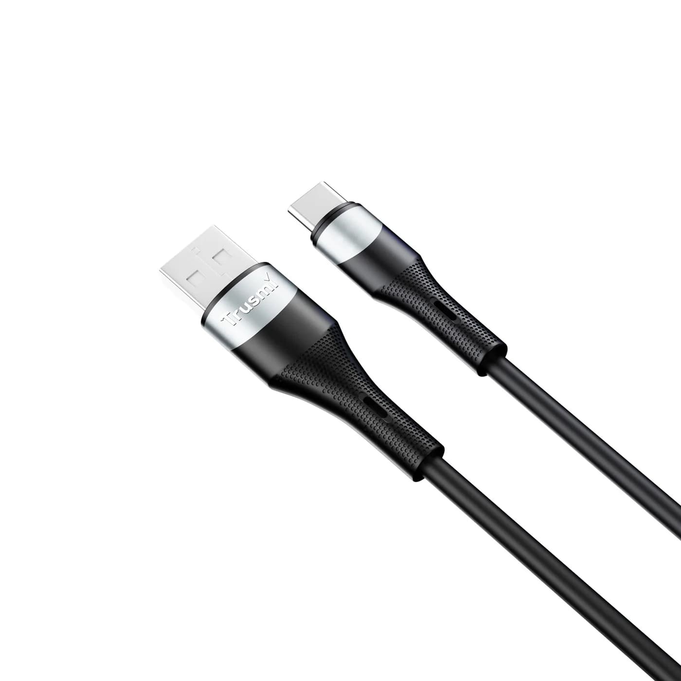 TRUSMI CA34-03 3A USB-A auf C Silikonkabel Schwarz 2M