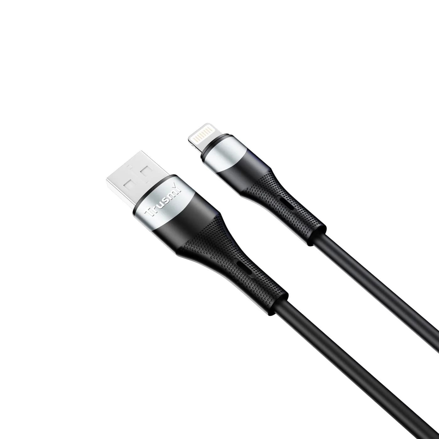 TRUSMI CA34-04 2,4 A USB-A auf L Silikonkabel schwarz 2 m