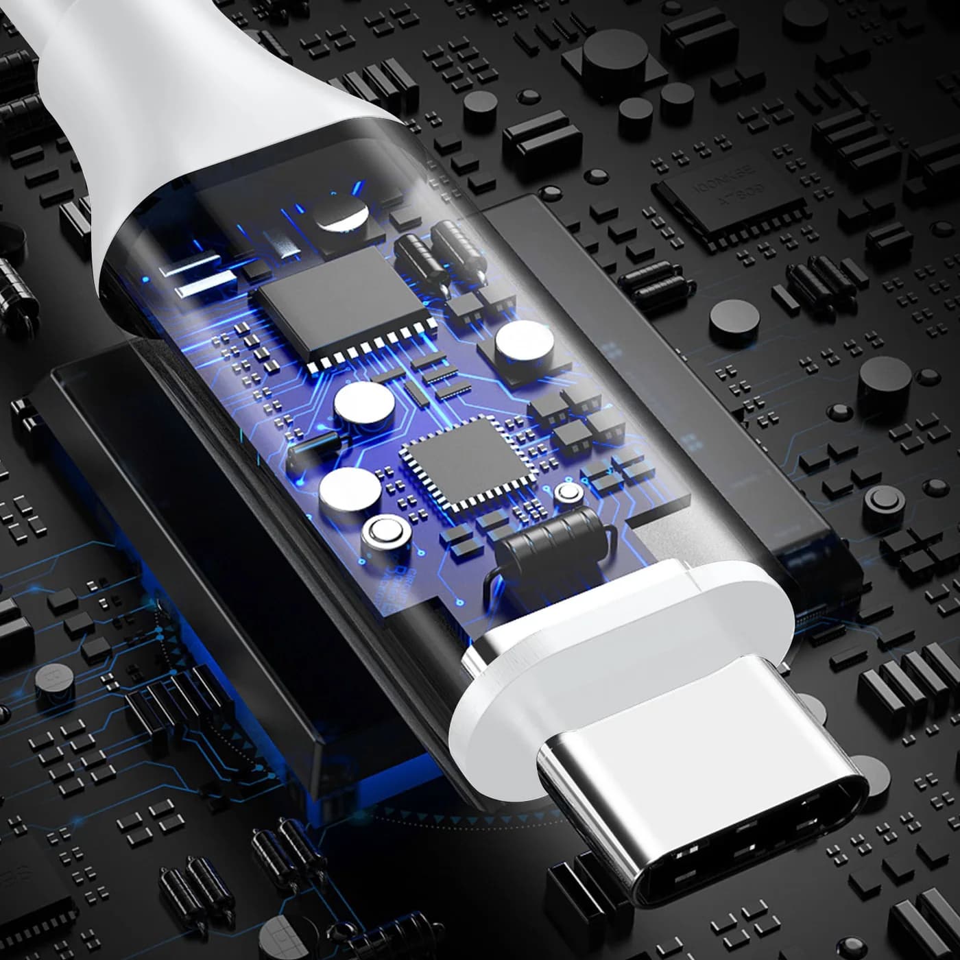 TRUSMI CA34-061/062/063/064 3A USB-A to C Silicone Cable White 1M 3