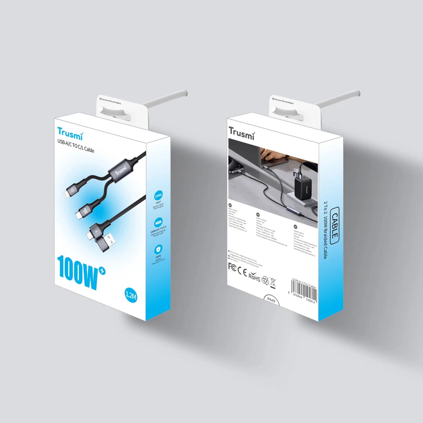TRUSMI CA39-01 AC CL geflochtenes Kabel aus PVC + Aluminiumlegierung 6