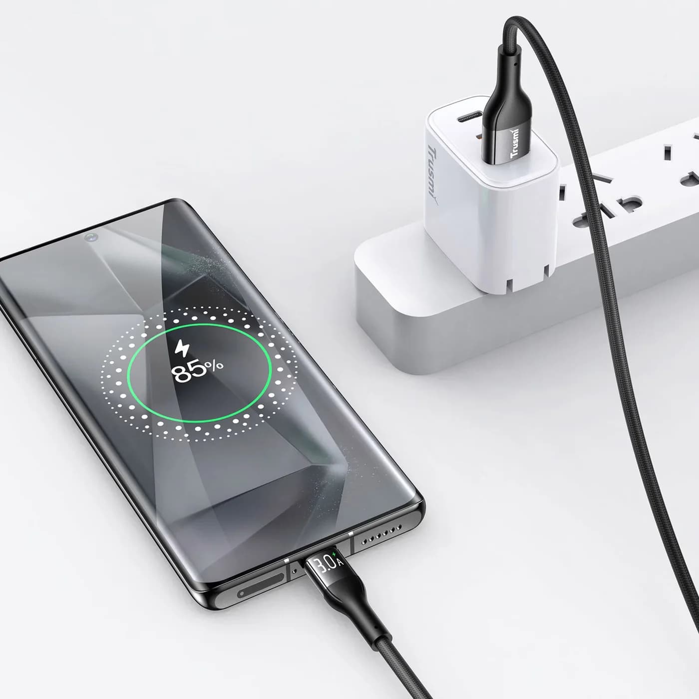 TRUSMI CA45-11 3A AC LED-Geflechtkabel aus Aluminiumlegierung 2