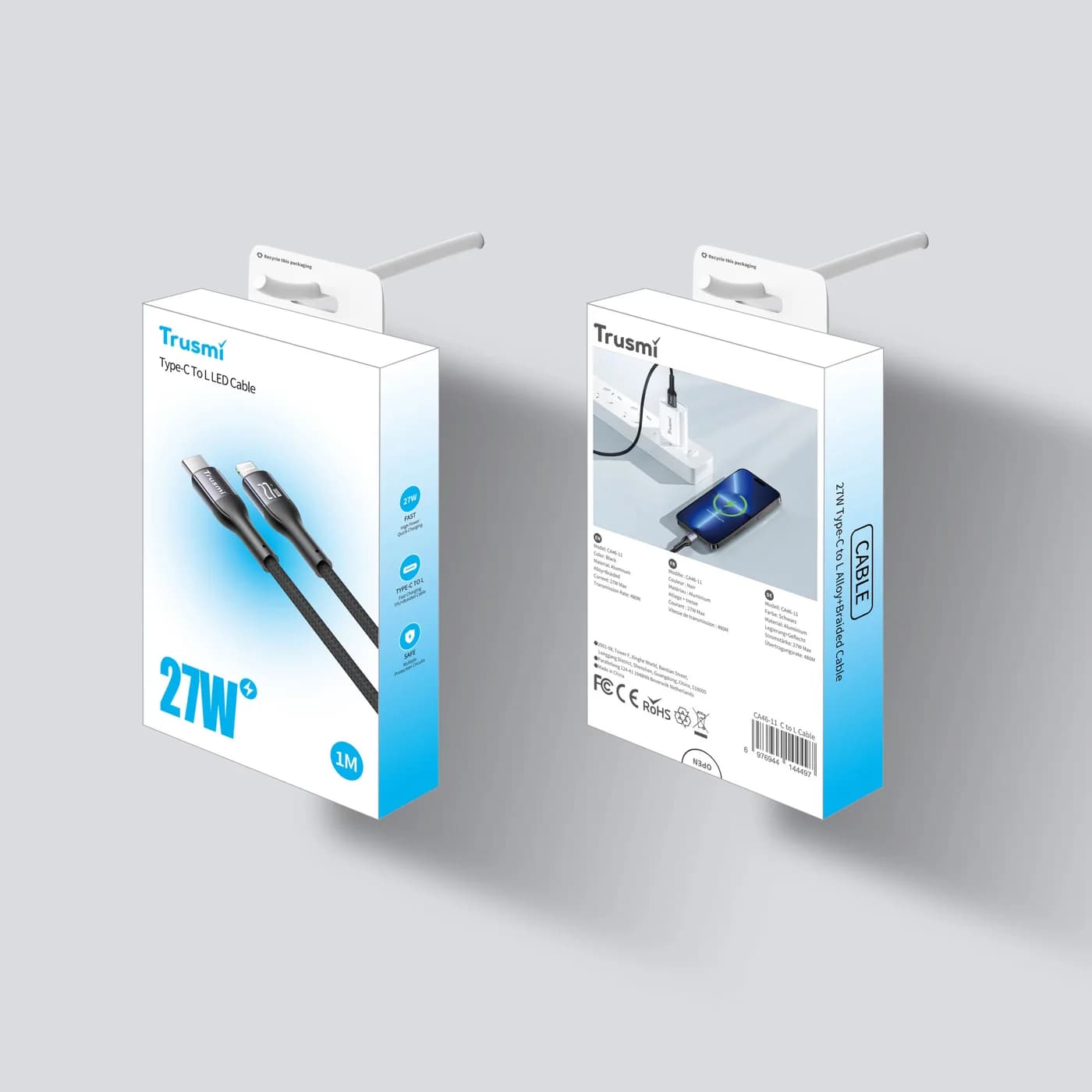 TRUSMI CA46-11 27W CL LED Aluminum Alloy Braided Cable 5
