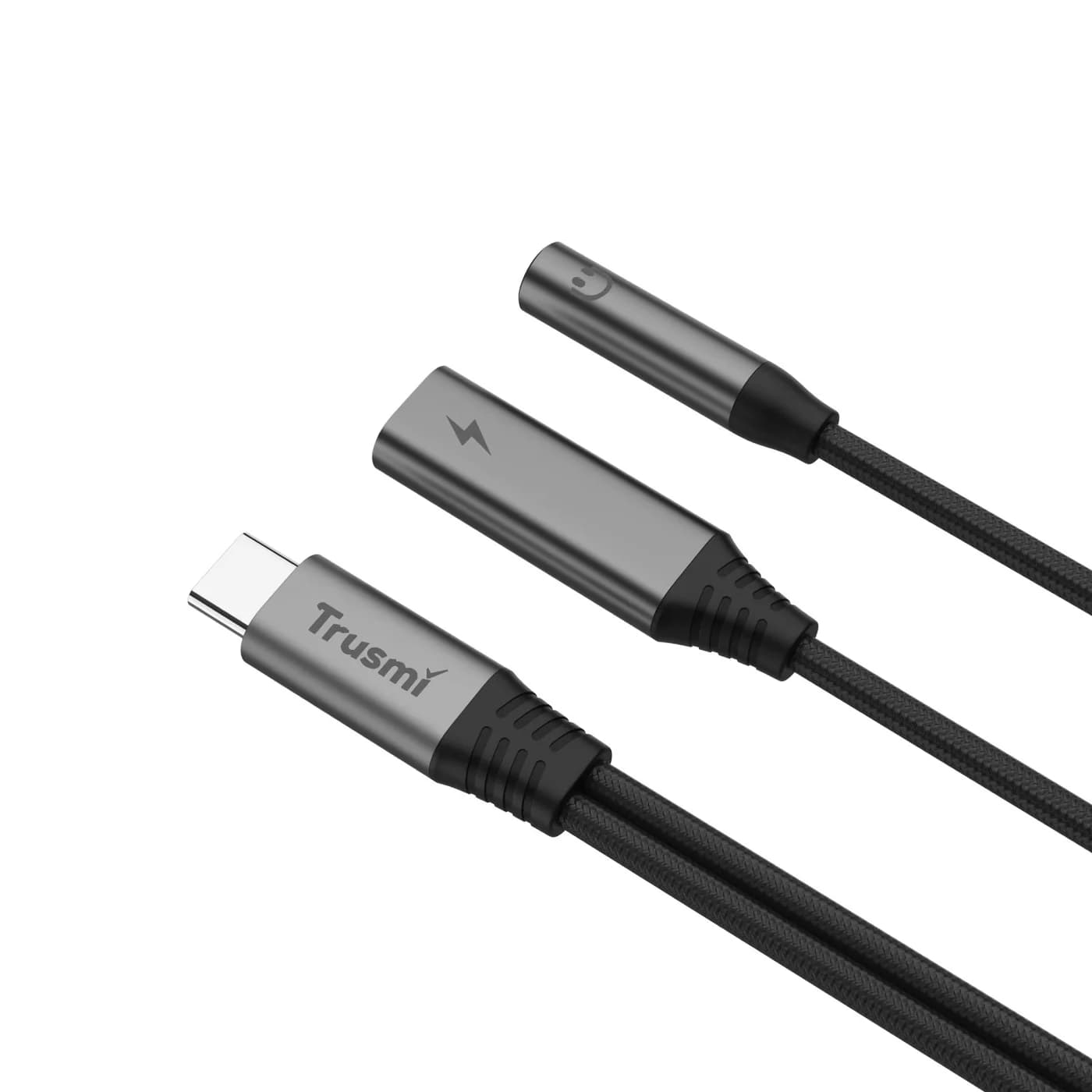 TRUSMI CA50-01 2-in-1 CC+3.5mm 4-Level Audio Female Adapter Cable