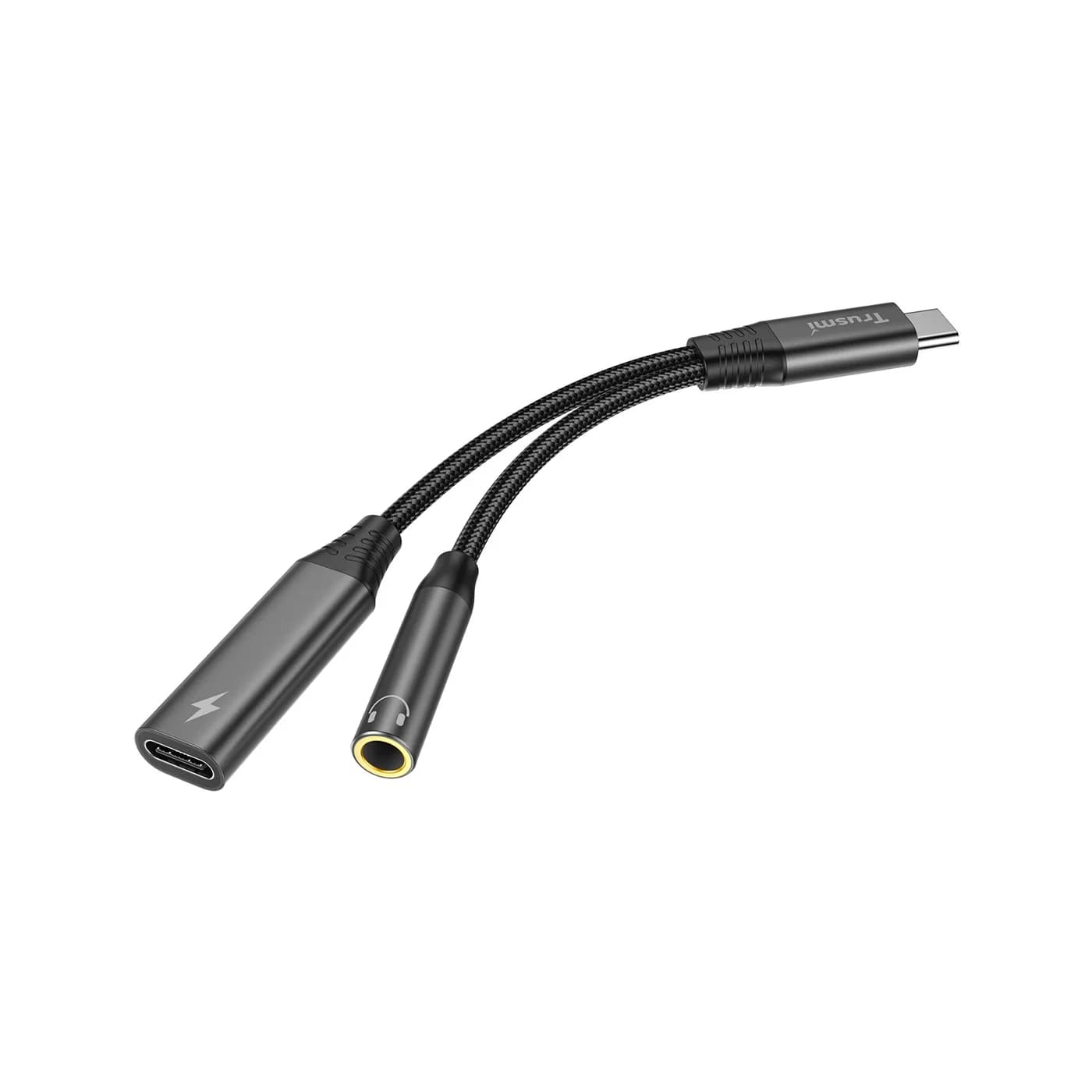 TRUSMI CA50-01 2-in-1 CC+3,5 mm 4-Stufen-Audio-Buchsen-Adapterkabel 2