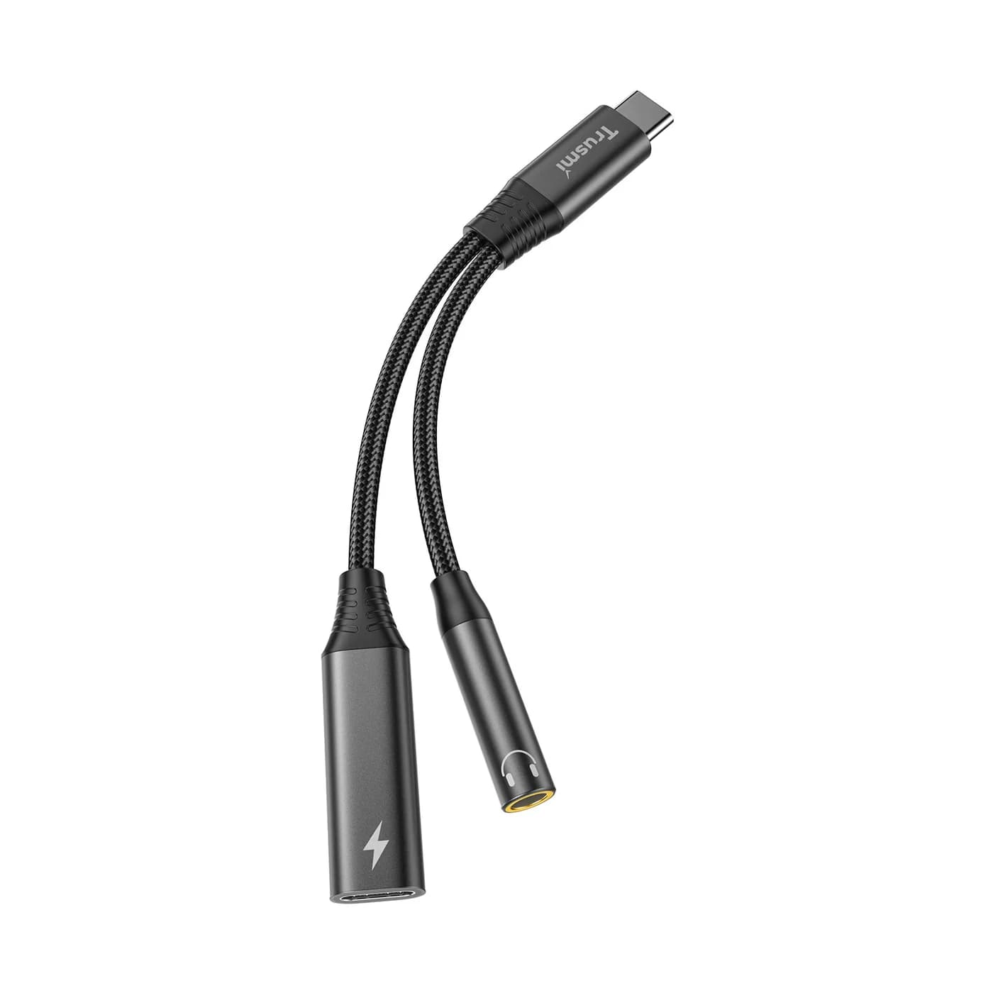 TRUSMI CA50-01 2-in-1 CC+3,5 mm 4-Stufen-Audio-Buchsen-Adapterkabel 3