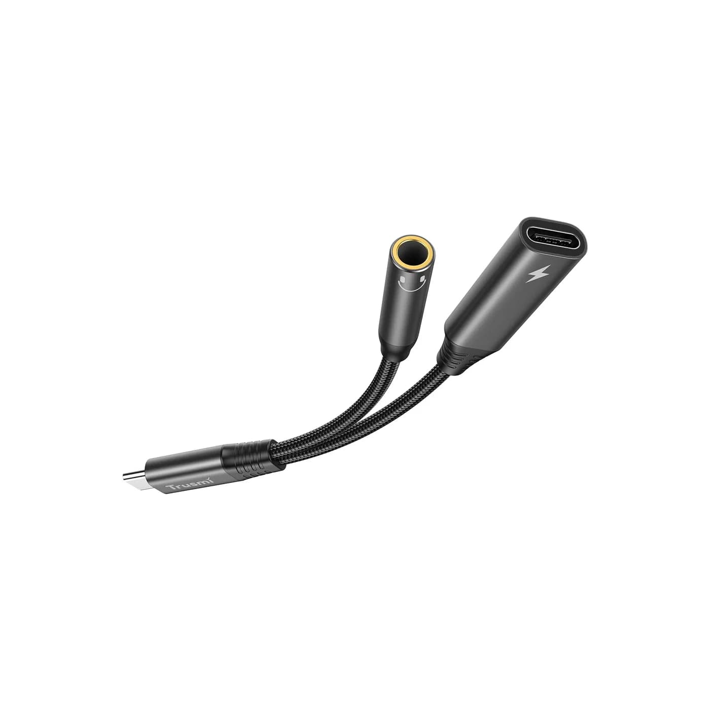 TRUSMI CA50-01 2-in-1 CC+3,5 mm 4-Stufen-Audio-Buchsen-Adapterkabel 4