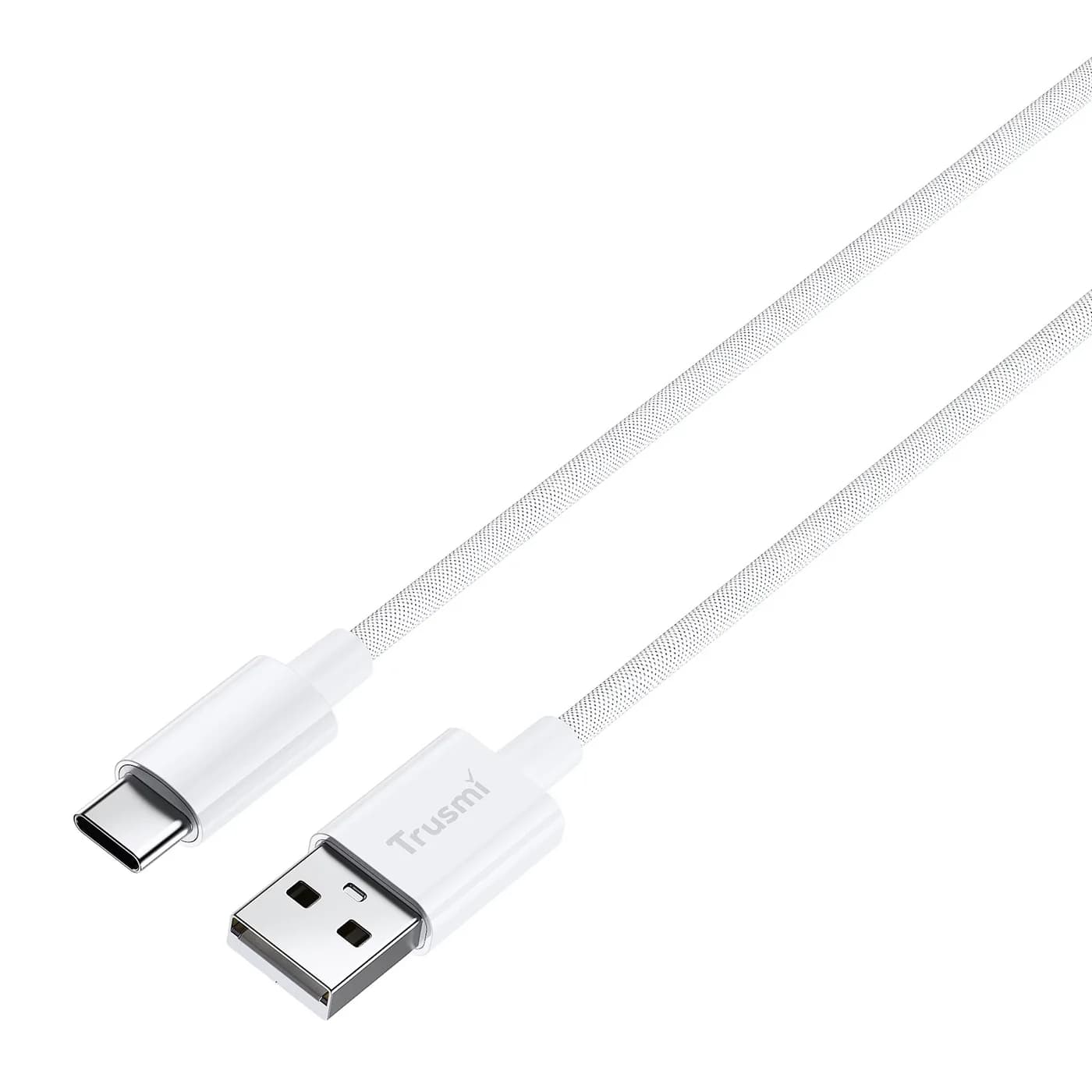 TRUSMI CA55-01 3A A bis C geflochtenes Ladekabel weiß 1 m 2