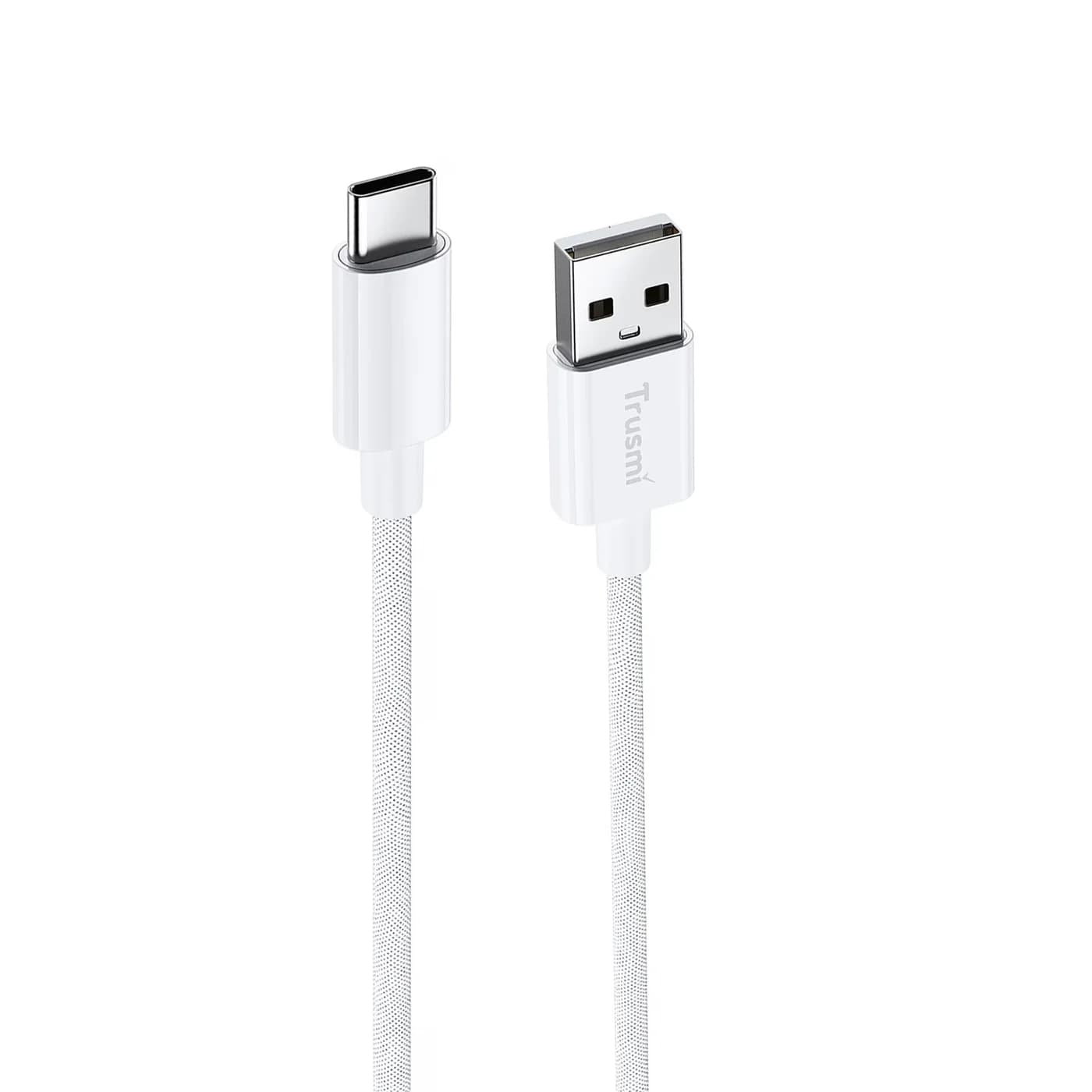 TRUSMI CA55-01 3A A bis C geflochtenes Ladekabel weiß 1 m 3