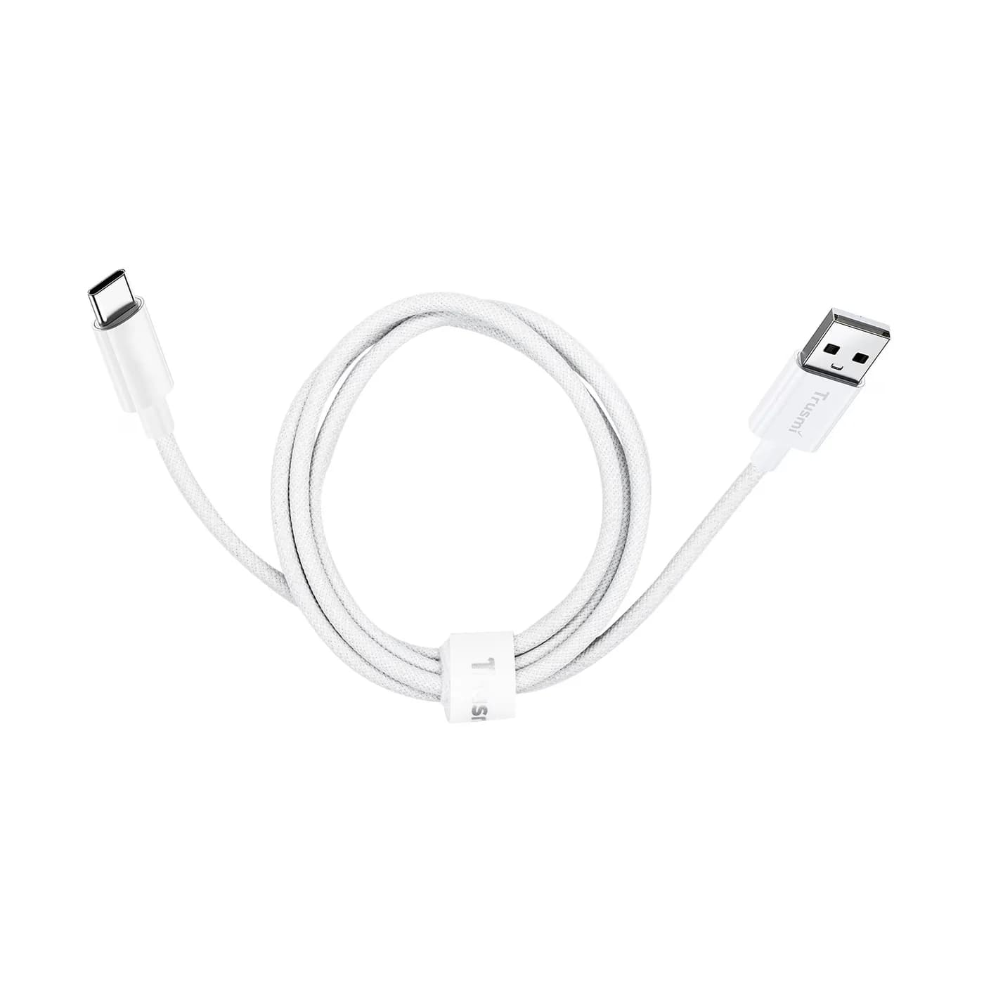 TRUSMI CA55-01 3A A bis C geflochtenes Ladekabel weiß 1 m 4