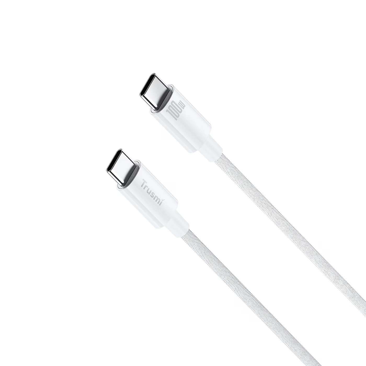 TRUSMI CA55-07 100W C To C Braided Charging Cable White 3M