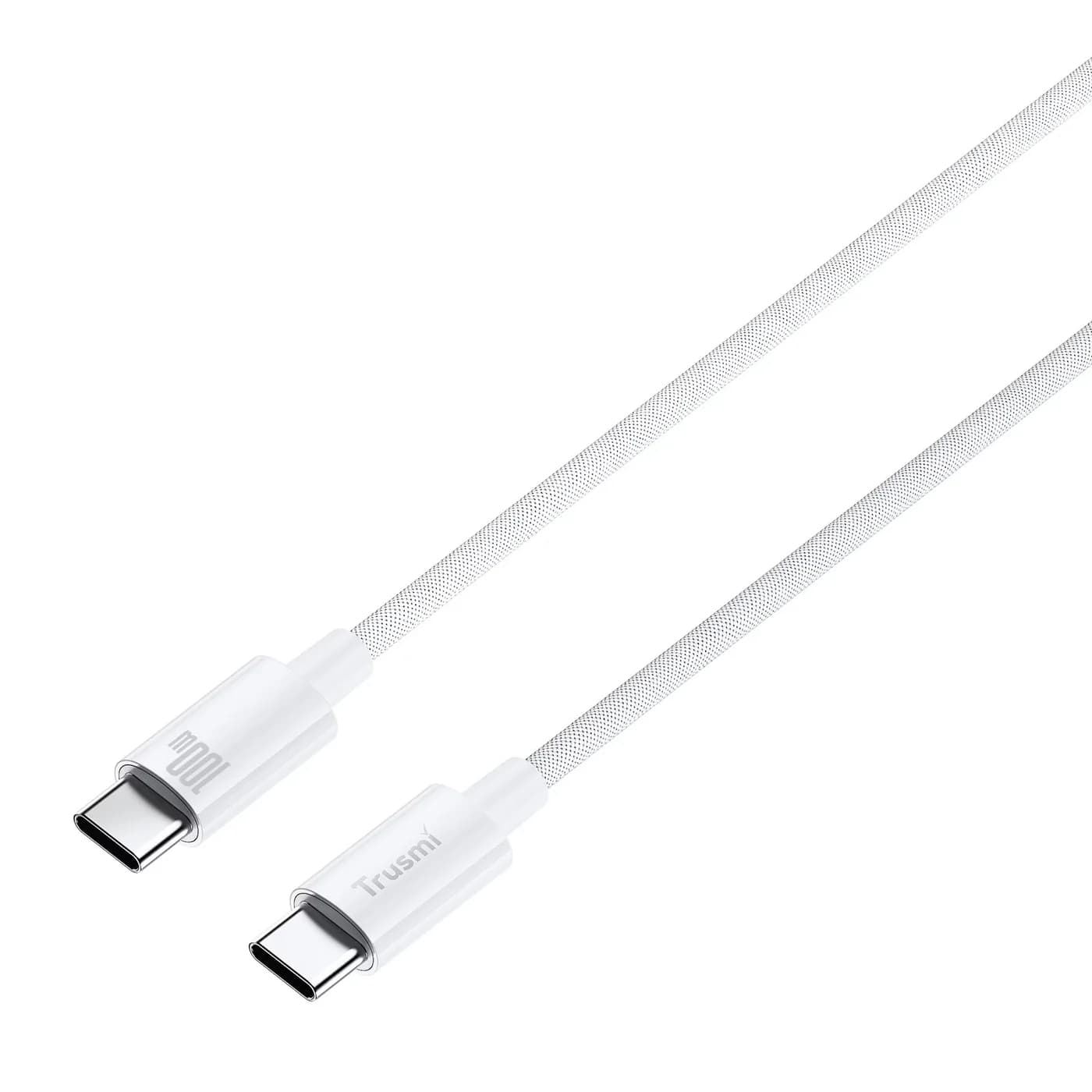 TRUSMI CA55-07 100W C To C Braided Charging Cable White 3M 2