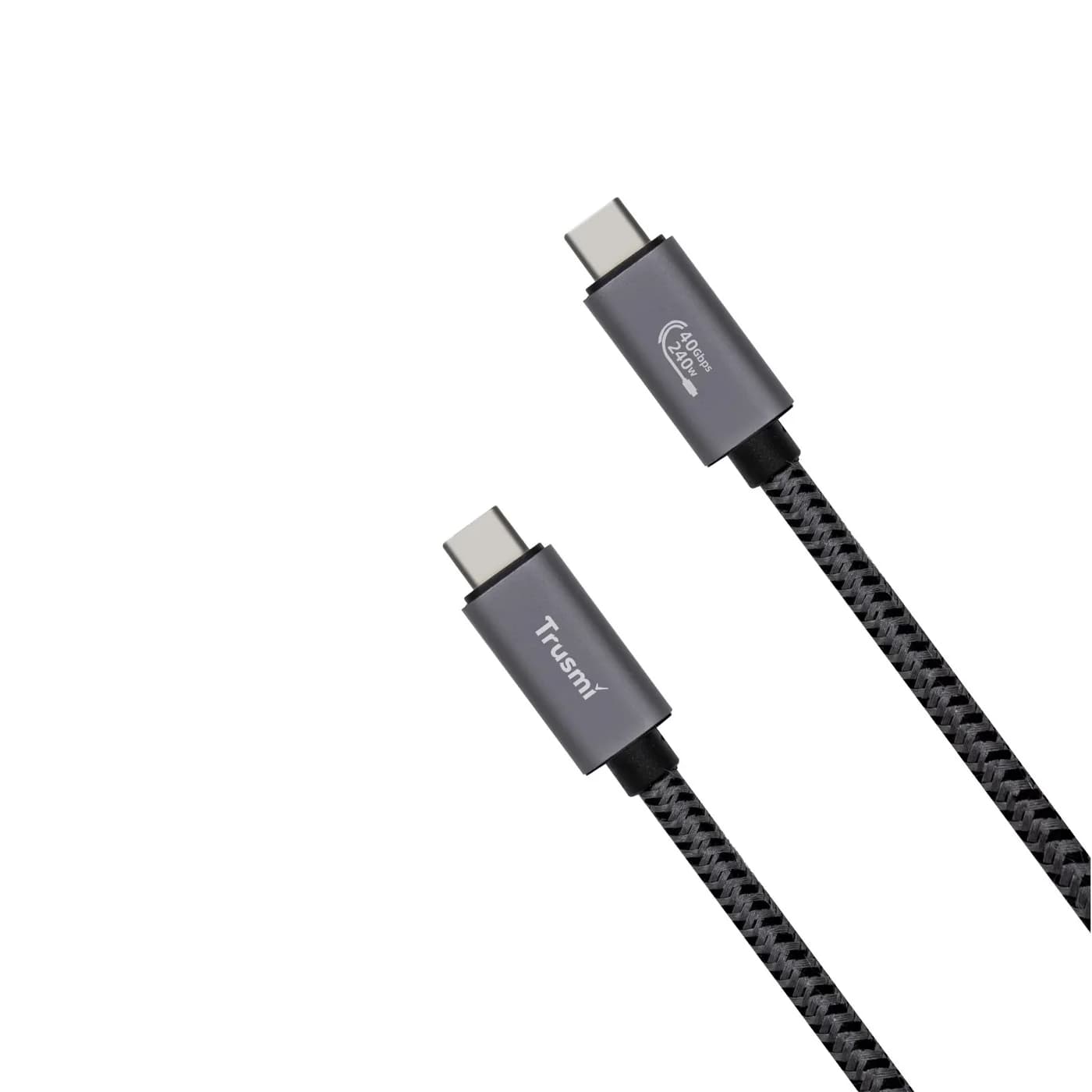 TRUSMI CA57-01 240W USB-4 High Frequency Data Charging Braided Cable Supports 8K60HZ