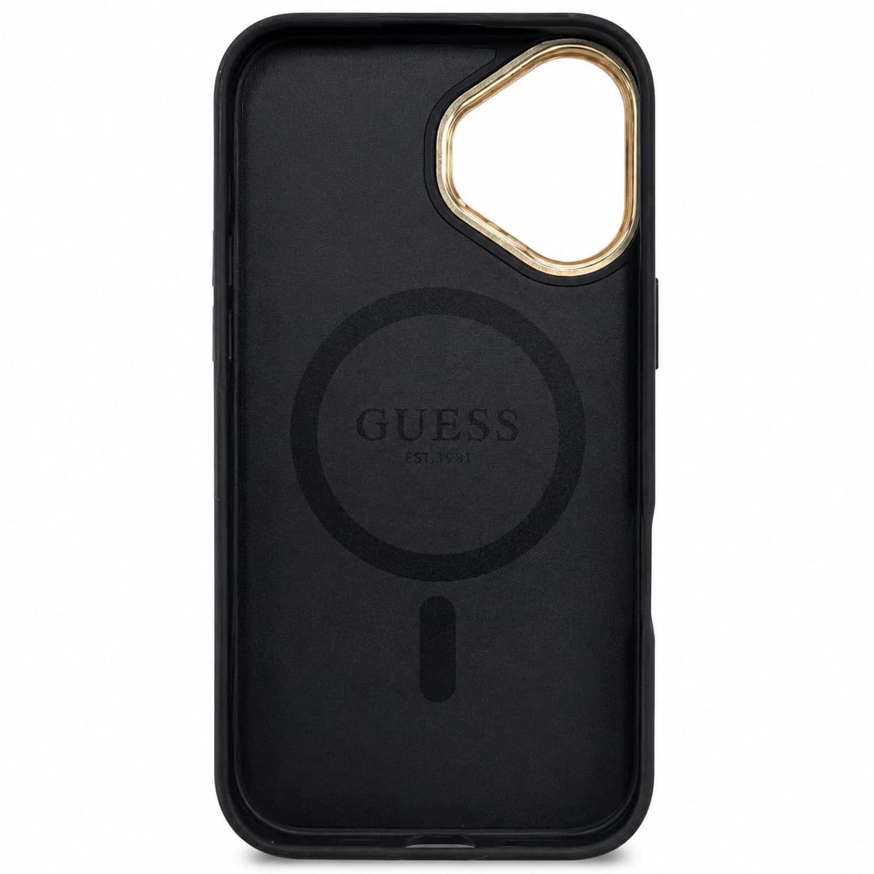 GUESS Monogram Black Gold MagSafe iPhone Hülle 2