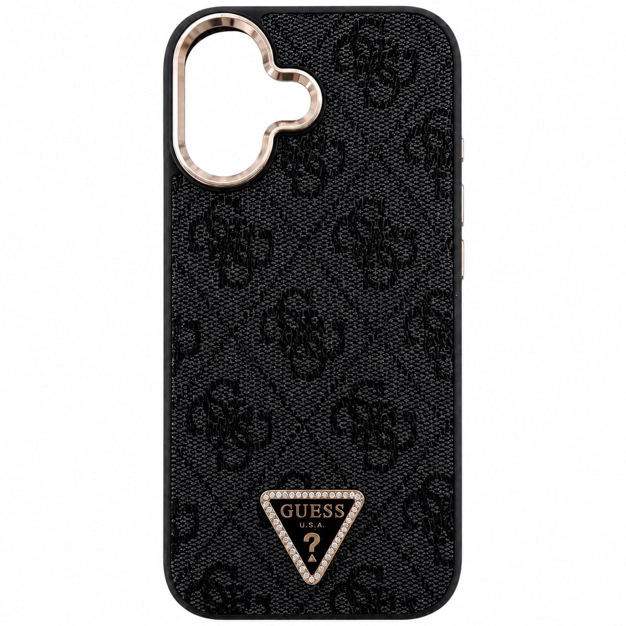 GUESS Monogram Black Rose Gold iPhone Hülle