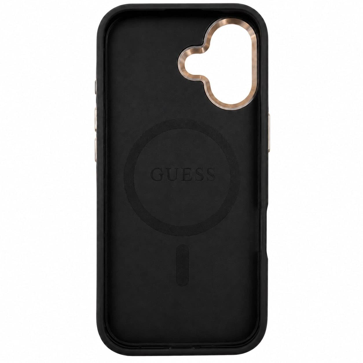 GUESS Monogram Black Rose Gold iPhone Case 2