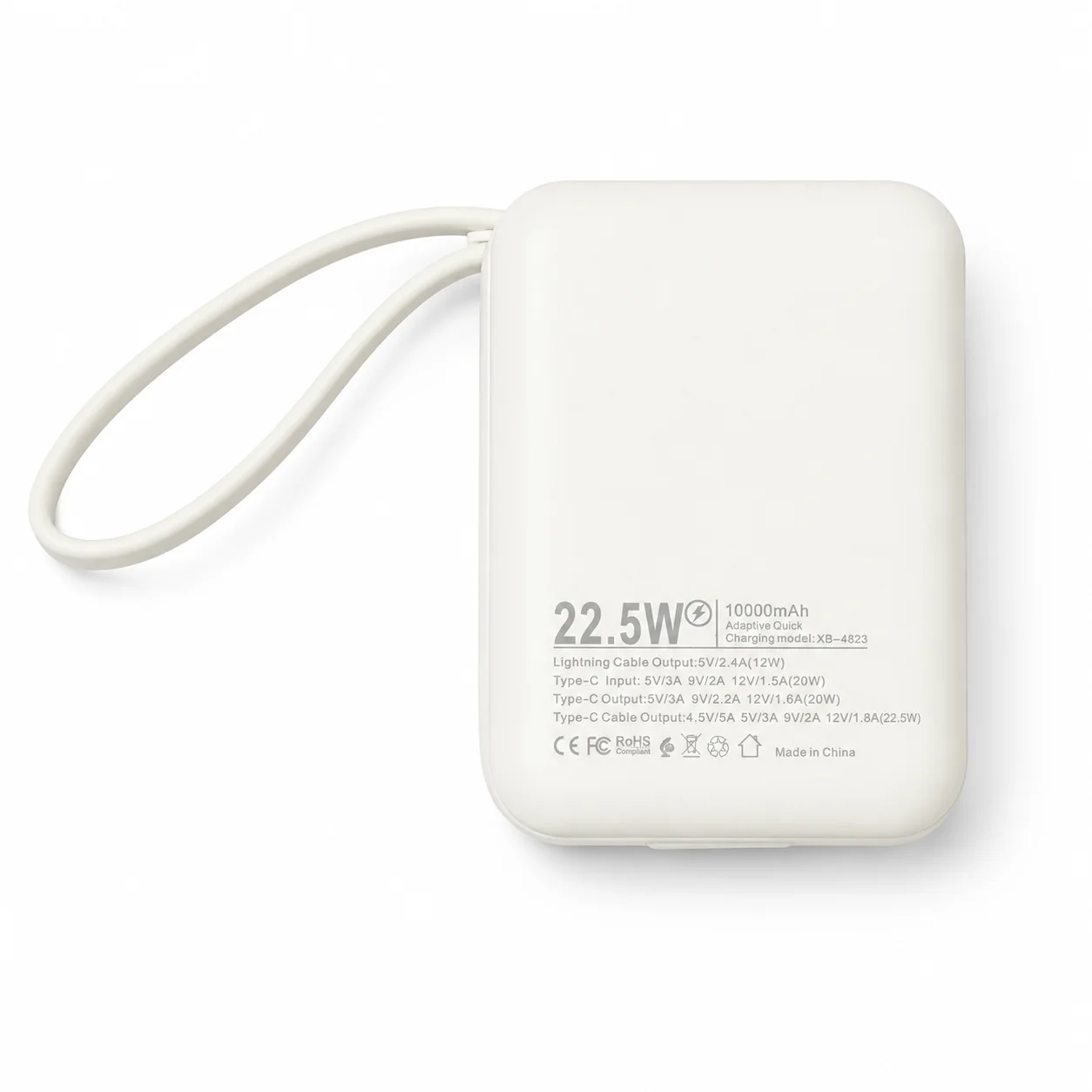 XBYTE Exclusive Genius Mini-Powerbank – 10000mAh, 22.5W Super Fast Charge mit integrierten Kabeln 2