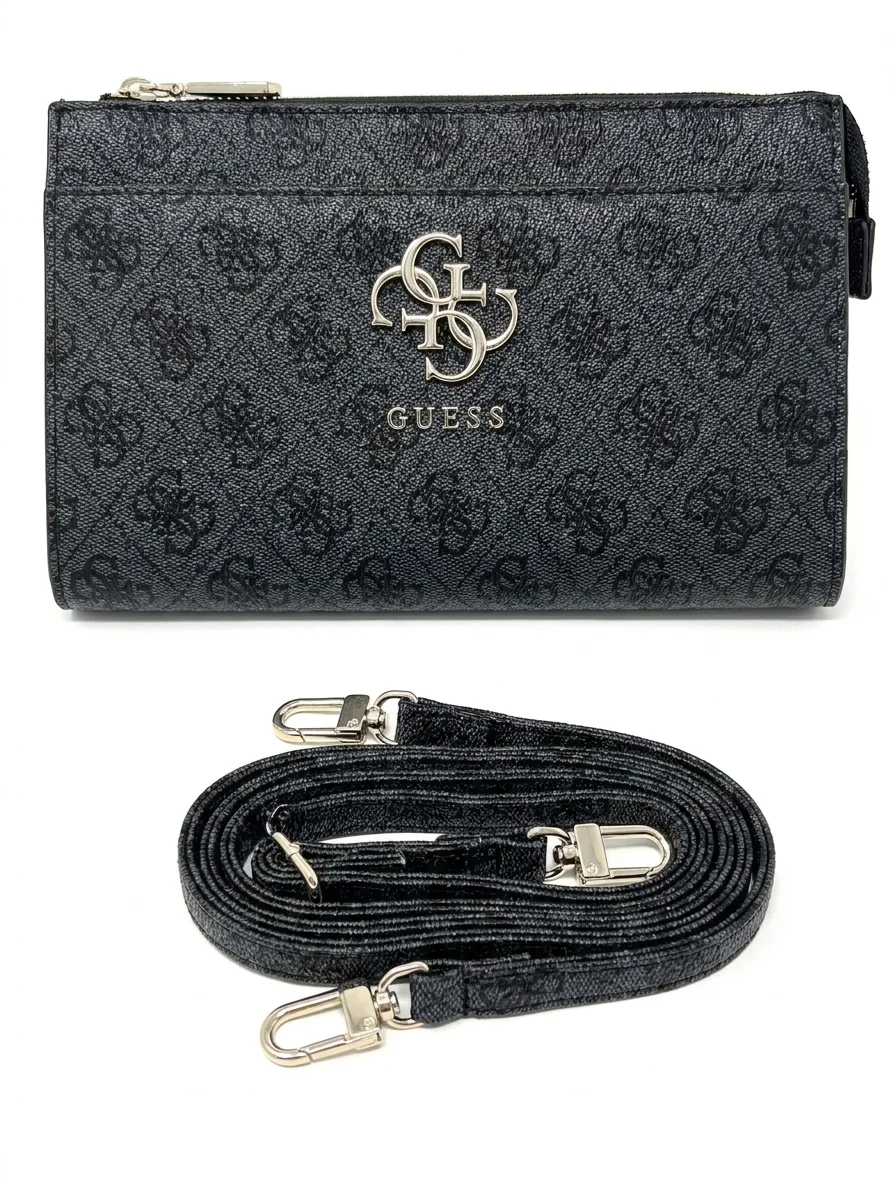 Guess 4G Metal Logo Universal-Handytasche mit Crossbody-Gurt