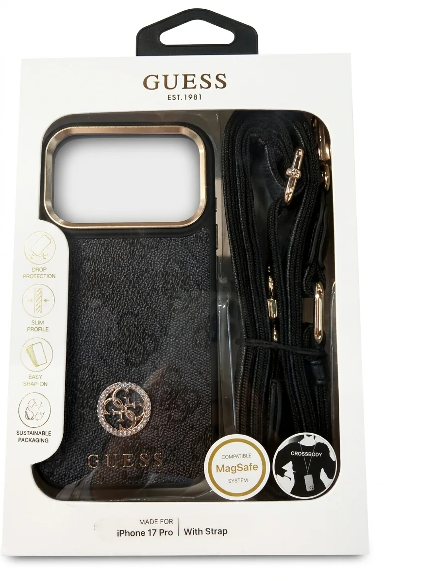 Guess iPhone 17 Pro MagSafe Crossbody Hülle mit Band