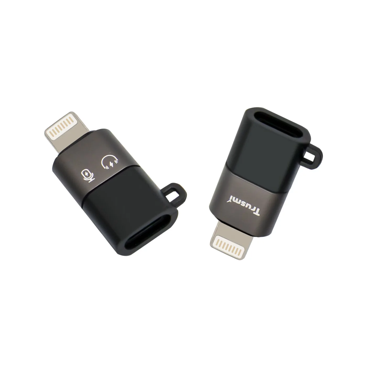 TRUSMI CA01-01 iP-Stecker auf Typ-C-Buchse Audio-Ladeadapter Grau