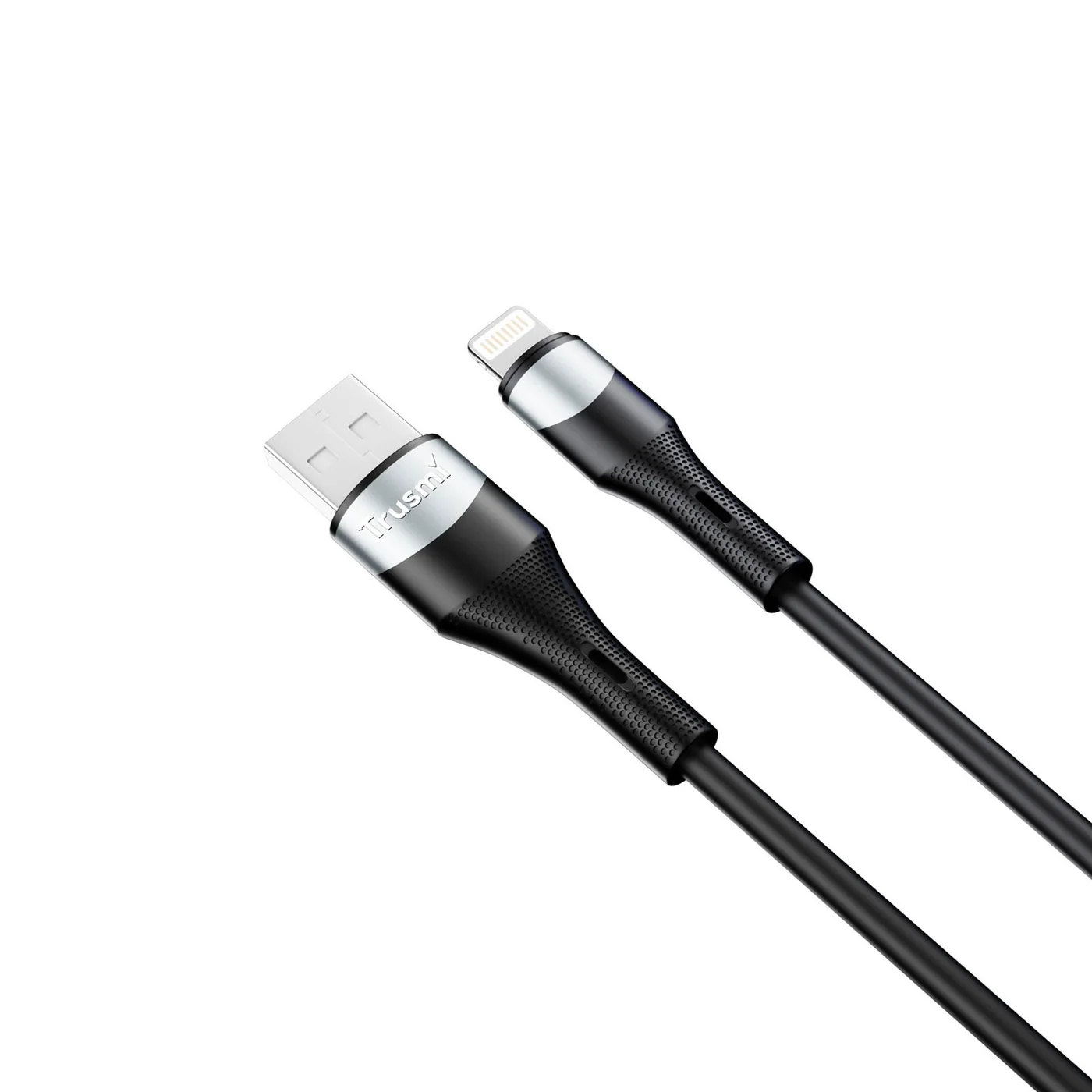 TRUSMI CA34-04 2,4 A USB-A auf L Silikonkabel schwarz 2 m