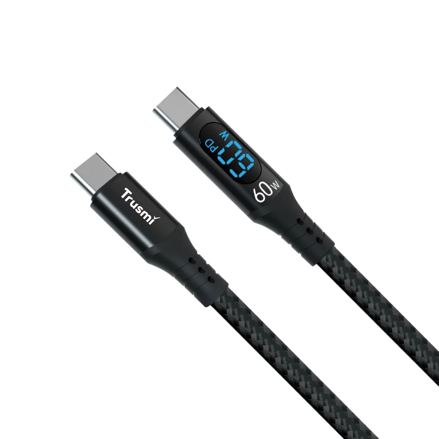 TRUSMI CA38-106 60-W-CC-Digital-Schnellladekabel mit Geflecht
