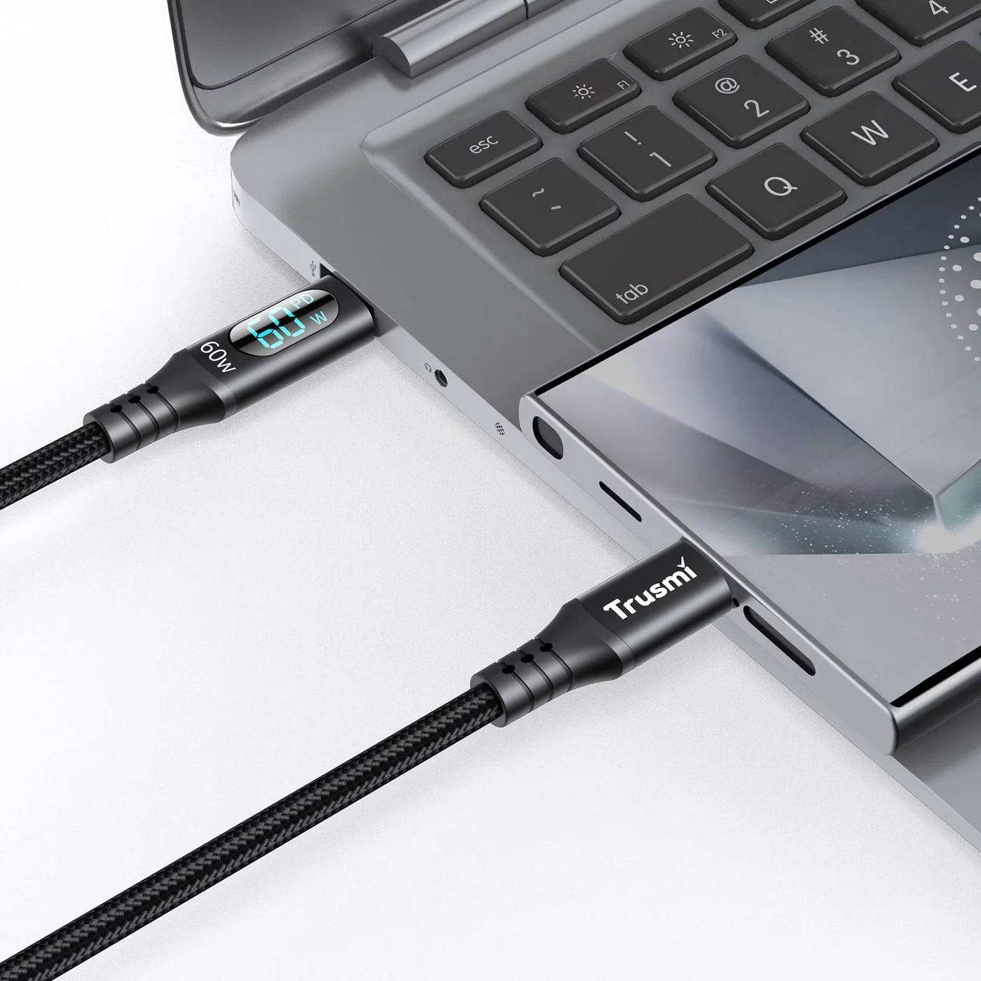 TRUSMI CA38-106 60W CC Digital Fast Charging Braided Cable 2