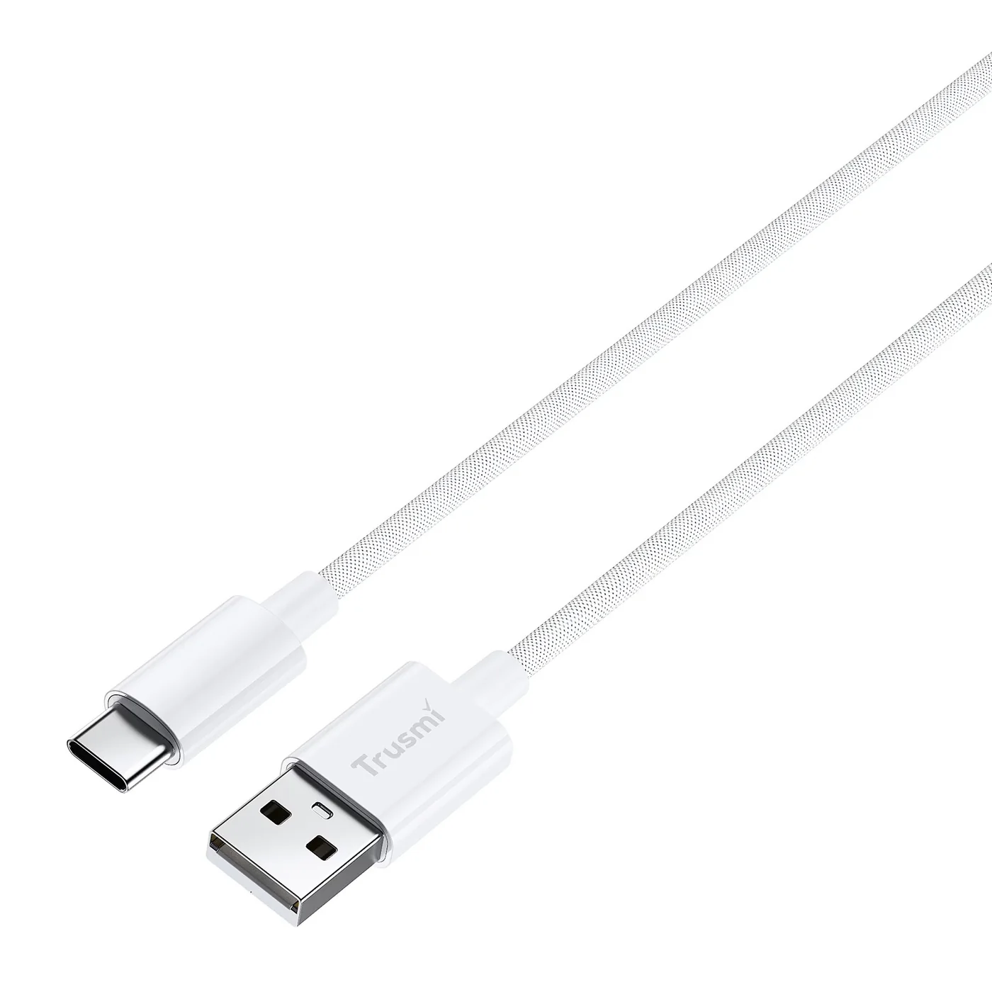 TRUSMI CA55-01 3A A bis C geflochtenes Ladekabel weiß 1 m 2