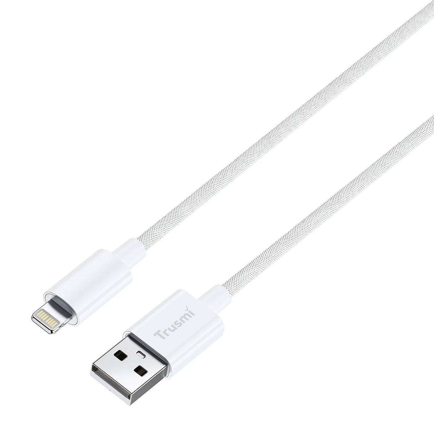 TRUSMI CA55-02 2,4 A A bis L geflochtenes Ladekabel weiß 1 m 2