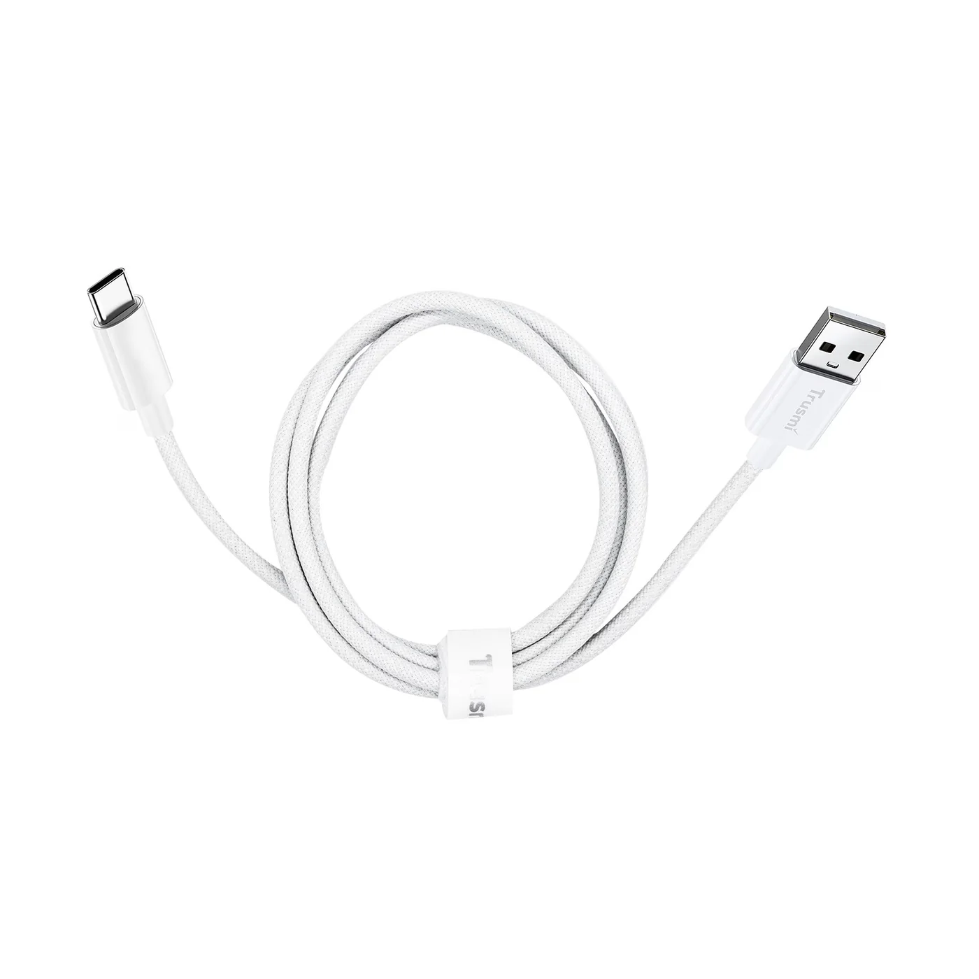 TRUSMI CA55-01 3A A bis C geflochtenes Ladekabel weiß 1 m 4