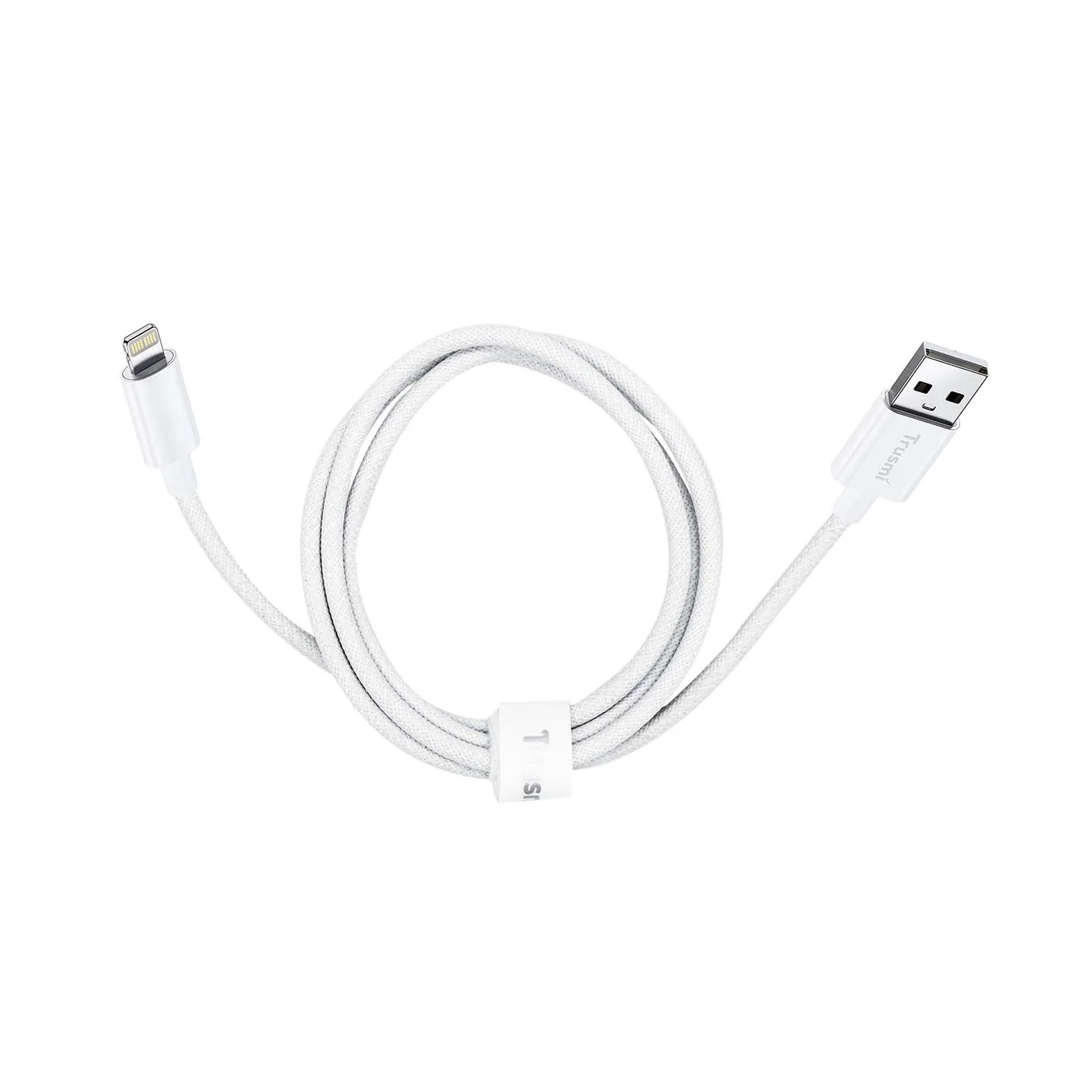 TRUSMI CA55-02 2,4 A A bis L geflochtenes Ladekabel weiß 1 m 4