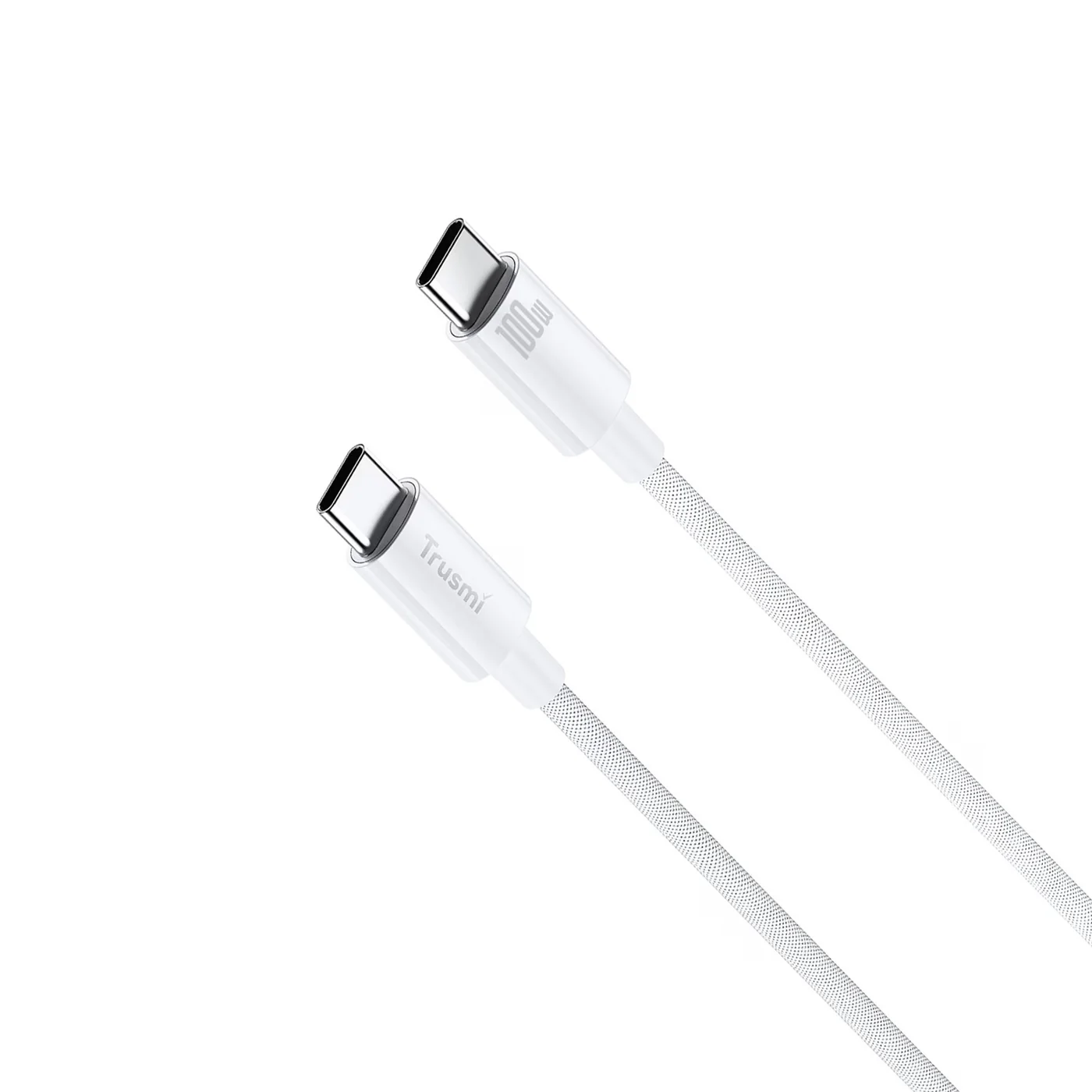 TRUSMI CA55-07 100W C To C Braided Charging Cable White 3M