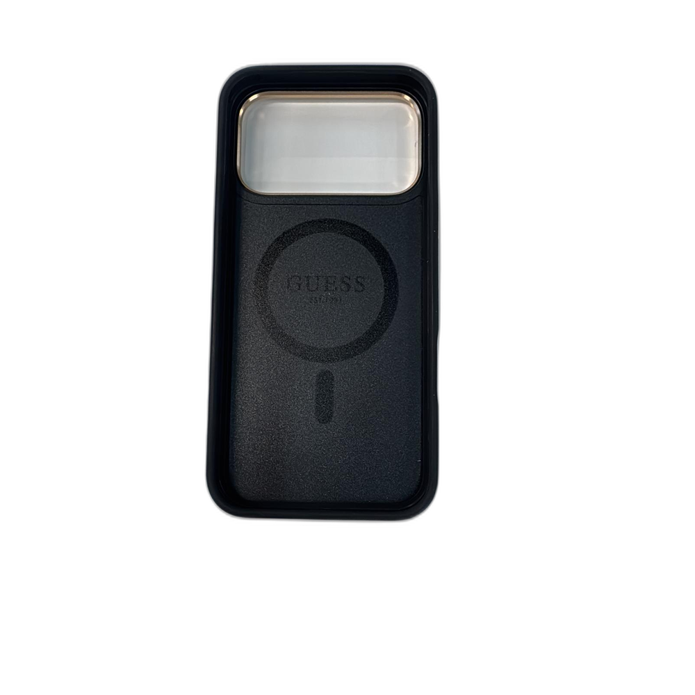 GUESS Black Gold MagSafe Case with Logo 2