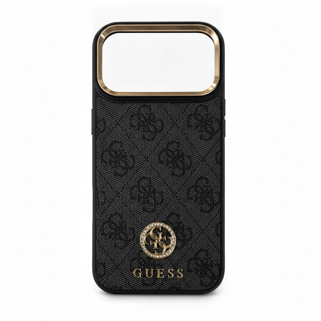 GUESS Handyhülle – Schwarz/Gold