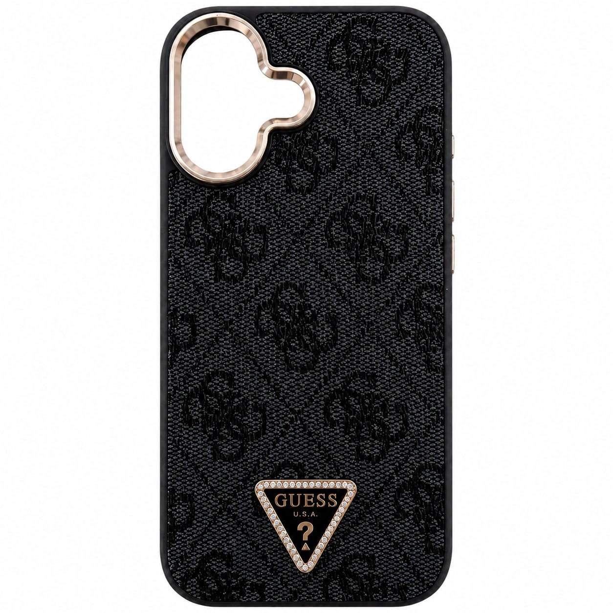 GUESS Monogram Black Rose Gold iPhone Hülle