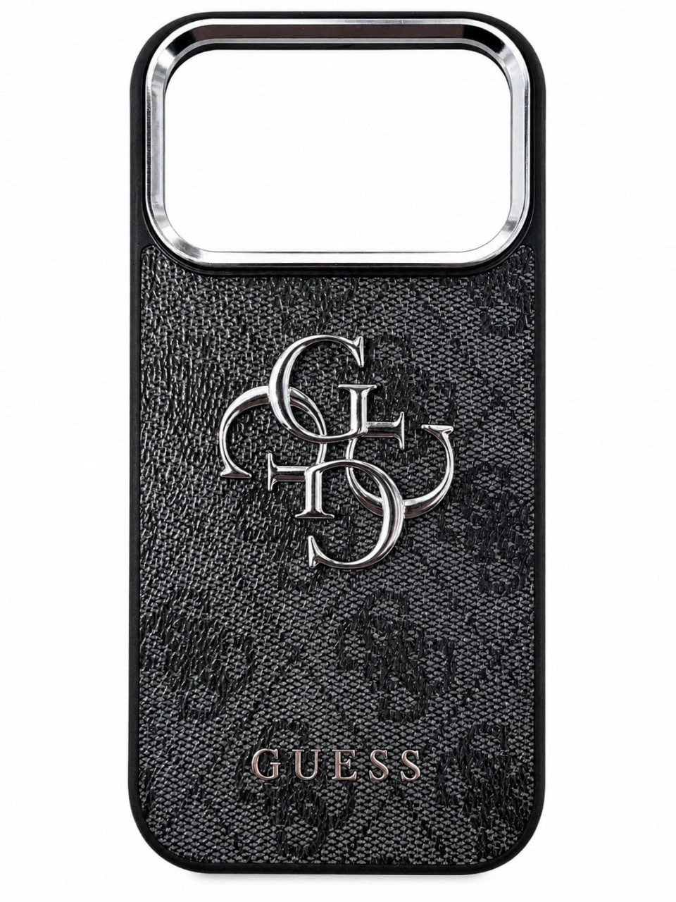 GUESS Monogram Black Silver MagSafe iPhone Hülle