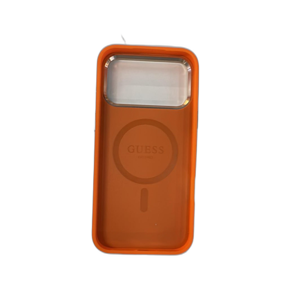GUESS Orange MagSafe iPhone Case with Monogram Design 2